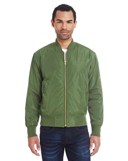 Threadfast Apparel 395J Unisex Bomber Jacket - Army