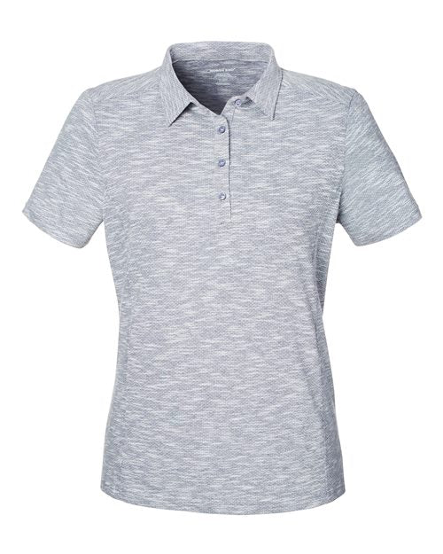 North End NE115W Women's Eclipse Jacquard Polo - Black Heather