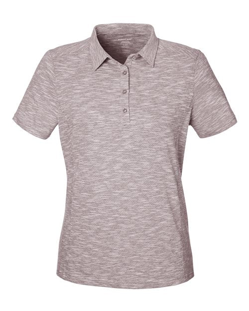 North End NE115W Women's Eclipse Jacquard Polo - Burgundy Heather