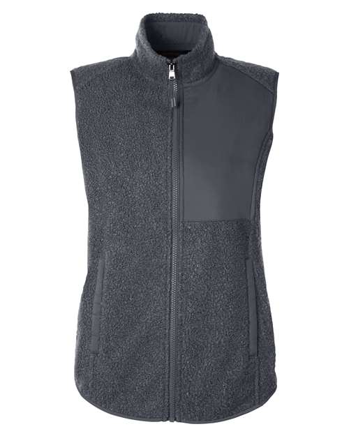 North End NE714W Women's Aura Sweater Fleece Vest - Carbon/ Carbon