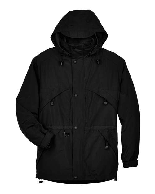 Load image into Gallery viewer, North End 88007 Men's 3-in-1 Parka with Dobby Trim - Black
