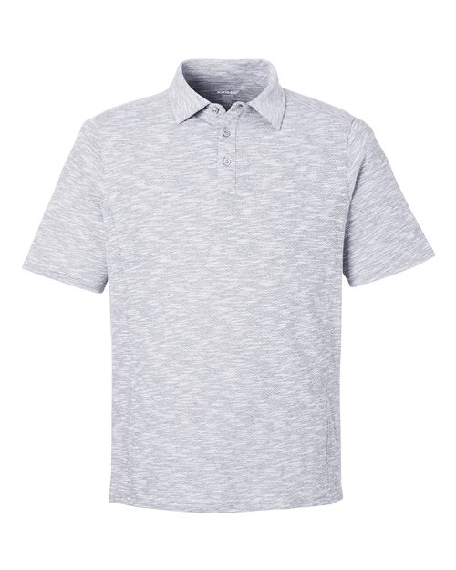 Load image into Gallery viewer, North End NE115 Men's Eclipse Jacquard Polo - Platinum Heather
