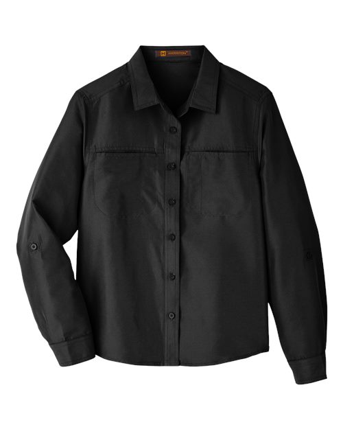 Load image into Gallery viewer, Harriton M580LW Women's Key West Performance Staff Shirt - Black
