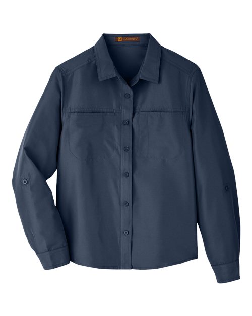 Harriton M580LW Women's Key West Performance Staff Shirt - Navy