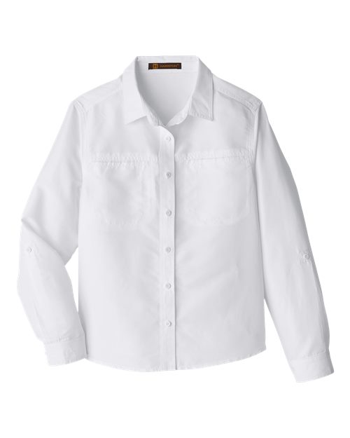 Harriton M580LW Women's Key West Performance Staff Shirt - White
