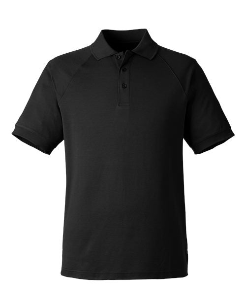 Harriton M208 Men's Charge Snag and Soil Protect Polo - Black