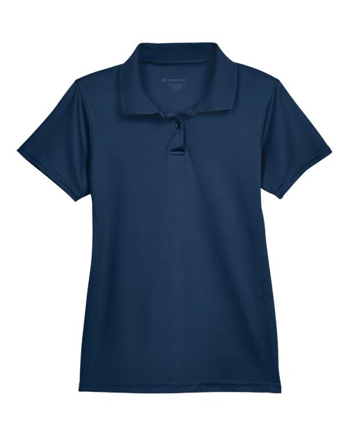 Harriton M315W Women's Polyester Jersey Polo - Navy