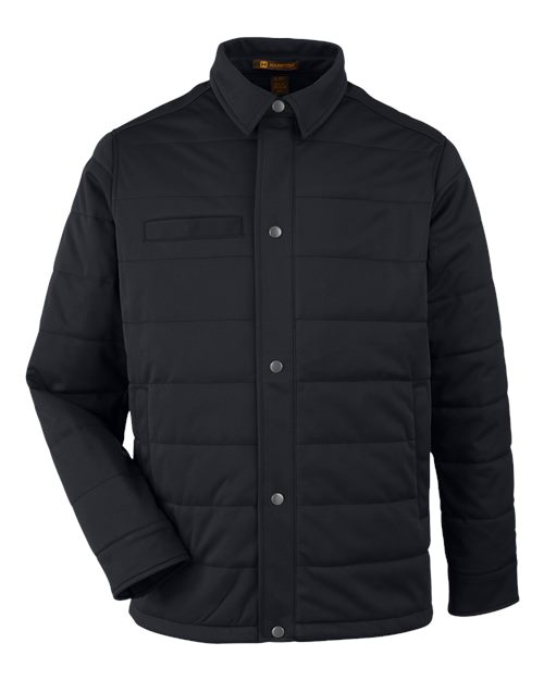 Harriton M821 Unisex Guardian Soft Shell Chore Coat - Black