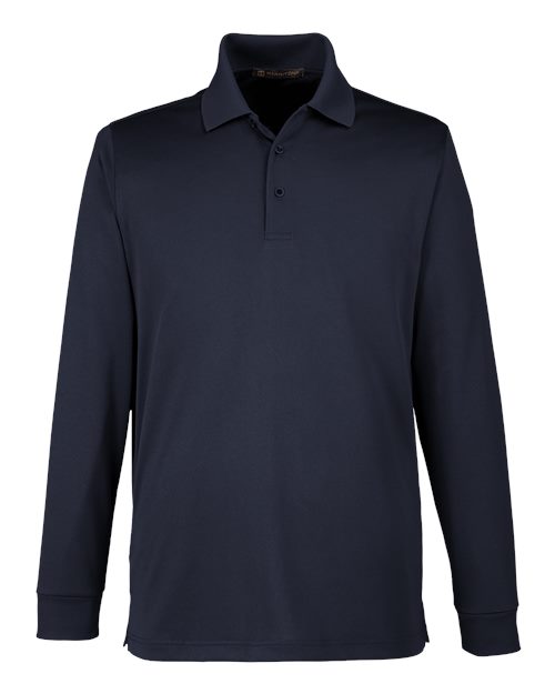 Harriton M348LT Men's Tall Advantage Long Sleeve Snag Protection Plus IL Polo - Dark Navy