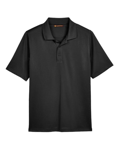 Harriton M348T Men's Tall Advantage Snag Protection Plus IL Polo - Black