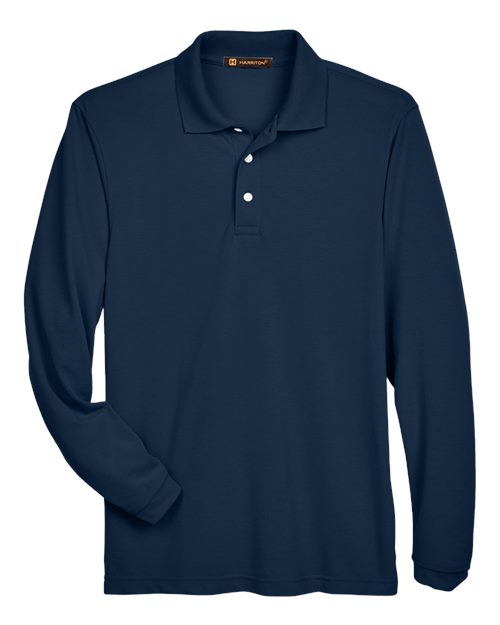 Load image into Gallery viewer, Harriton M265L Men's Easy Blend™ Long Sleeve Polo - Navy
