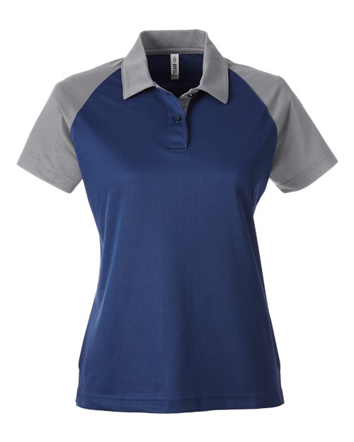 Team 365 TT21CW Women's Command Snag-Protection Colorblock Polo - Sport Dark Navy/ Sport Graphite