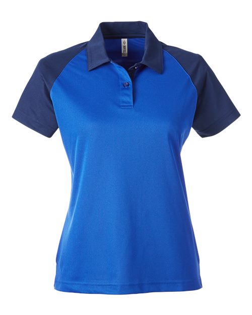 Team 365 TT21CW Women's Command Snag-Protection Colorblock Polo - Sport Royal/ Sport Dark Navy