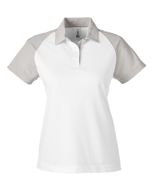 Load image into Gallery viewer, Team 365 TT21CW Women's Command Snag-Protection Colorblock Polo - White/ Sport Silver
