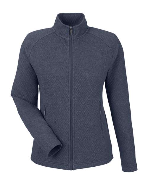 Load image into Gallery viewer, North End NE727W Women's Spirit Textured Full-Zip - Classic Navy Heather
