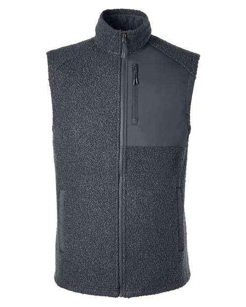 North End NE714 Men's Aura Sweater Fleece Vest - Carbon/ Carbon