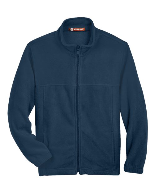 Harriton M990Y Youth Full-Zip Fleece - Navy