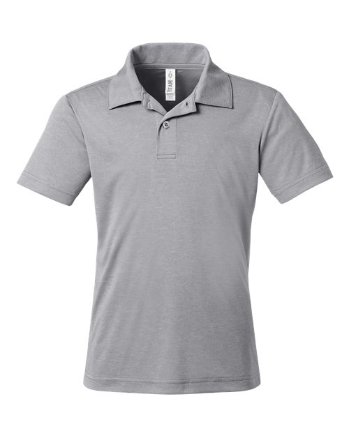 Team 365 TT51HY Youth Zone Sonic Heather Performance Polo - Athletic Heather