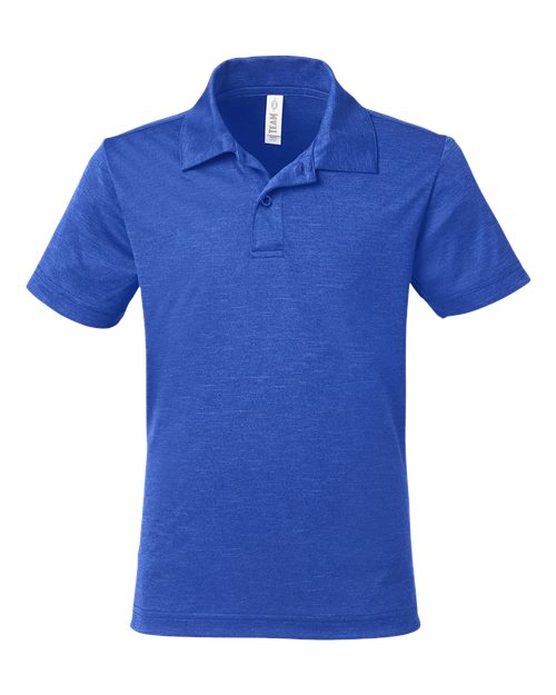 Team 365 TT51HY Youth Zone Sonic Heather Performance Polo - Sport Royal Heather