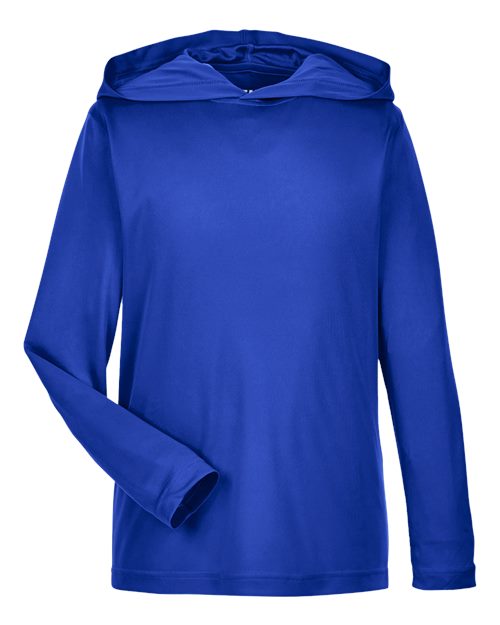 Load image into Gallery viewer, Team 365 TT41Y Youth Zone Performance Hooded Long Sleeve T-Shirt - Sport Royal
