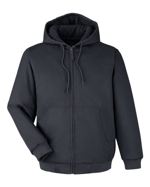 Load image into Gallery viewer, Harriton M722T Unisex Tall ClimaBloc® Heavyweight Hooded Full-Zip Jacket - Dark Charcoal
