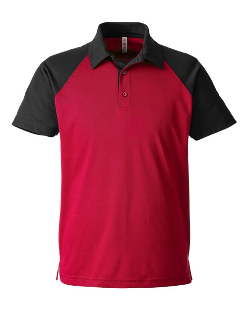 Team 365 TT21C Men's Command Snag-Protection Colorblock Polo - Sport Red/ Black