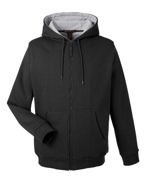 Harriton M711 Unisex ClimaBloc™ Lined Heavyweight Hooded Sweatshirt - Black