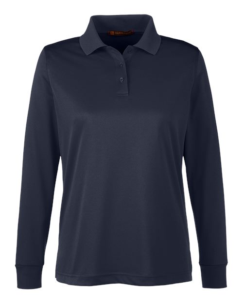 Load image into Gallery viewer, Harriton M348LW Women's Advantage Snag Protection Plus IL Long Sleeve Polo - Dark Navy
