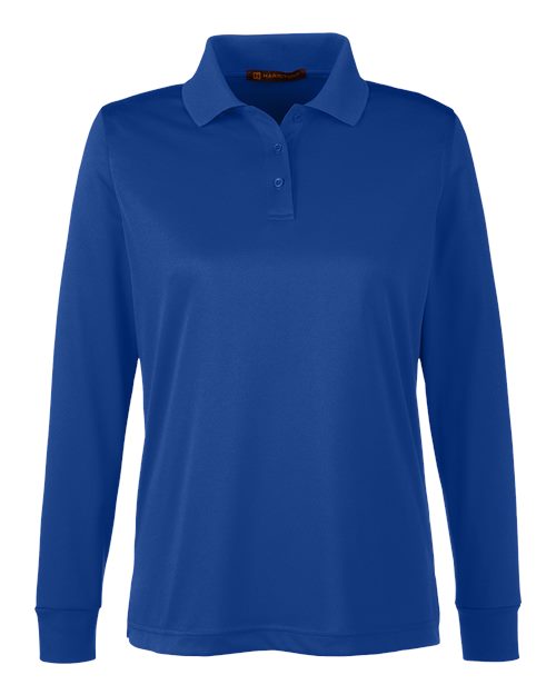 Load image into Gallery viewer, Harriton M348LW Women's Advantage Snag Protection Plus IL Long Sleeve Polo - True Royal
