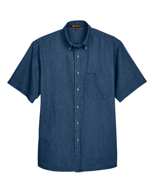 Harriton M550S Men's Denim Shirt - Dark Denim