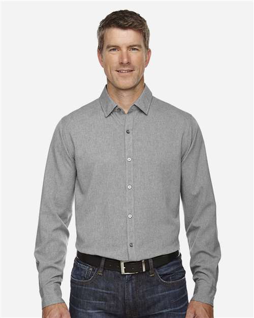 North End 88802 Men's Melange Performance Shirt - Light Heather