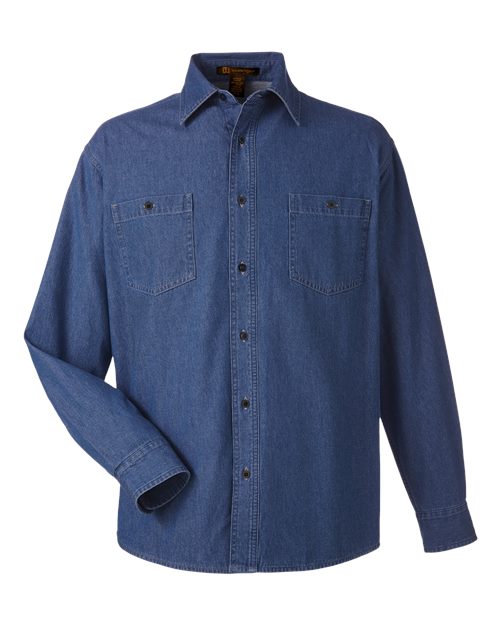 Harriton M540 Unisex Denim Shirt Jacket - Dark Denim