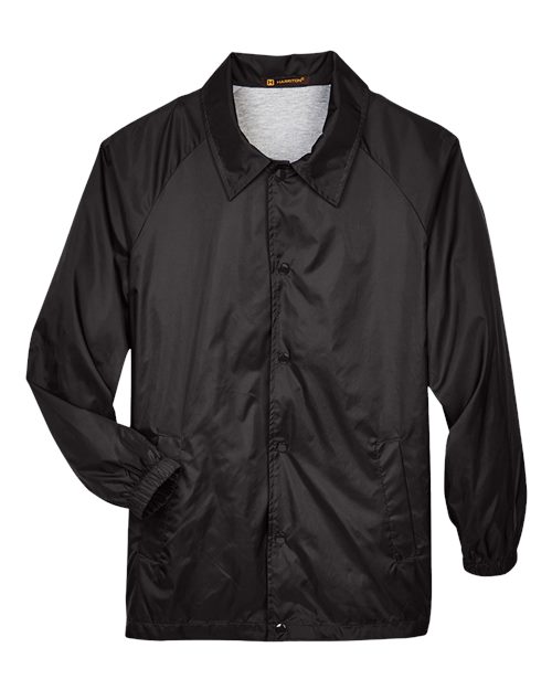 Harriton M775 Unisex Nylon Staff Jacket - Black