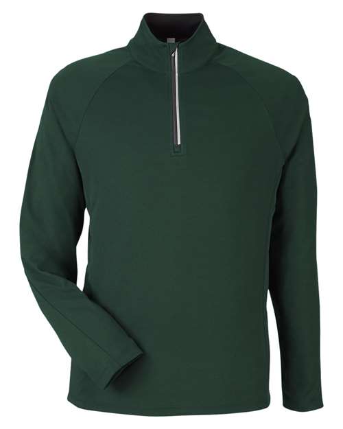 Load image into Gallery viewer, CORE365 CE418 Men's Origin Performance Pique Quarter-Zip Pullover - Forest/ Carbon
