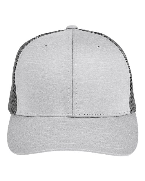Team 365 TT802Y Youth Zone Peformance Trucker Cap by Yupoong - Athletic Heather/ Sport Graphite
