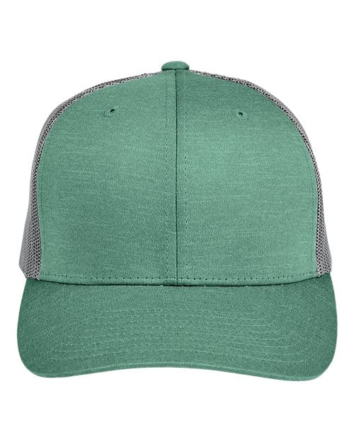 Load image into Gallery viewer, Team 365 TT802Y Youth Zone Peformance Trucker Cap by Yupoong - Sport Forest Heather/ Sport Graphite

