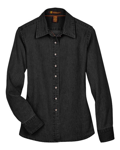 Load image into Gallery viewer, Harriton M550W Women's Denim Shirt - Washed Black
