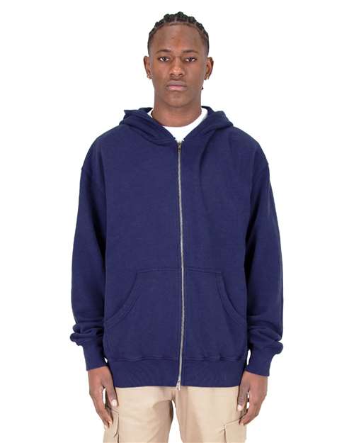 Unisex Max Heavy Garment-Dyed Double-Zip Hooded Sweatshirt