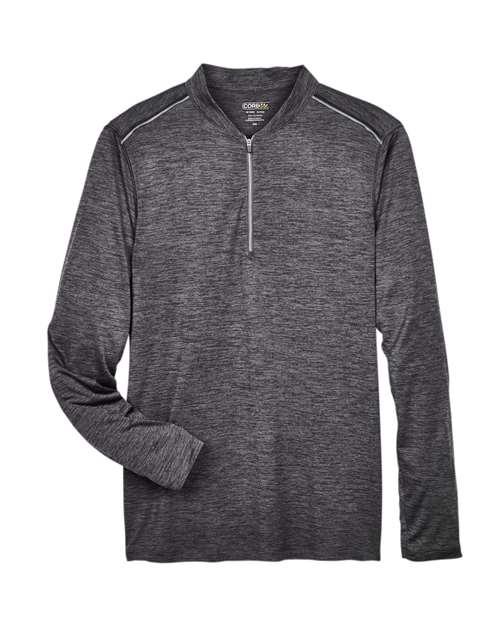 CORE365 CE401 Men's Kinetic Performance Quarter-Zip Pullover - Carbon/ Black
