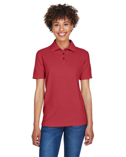 UltraClub 8541 Women's Whisper Pique Polo - Cardinal