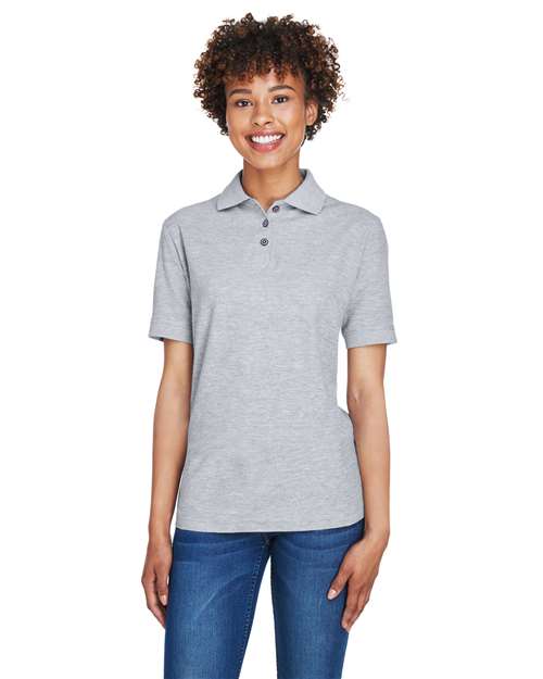 Load image into Gallery viewer, UltraClub 8541 Women's Whisper Pique Polo - Heather Grey
