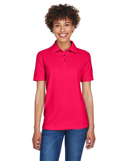 UltraClub 8541 Women's Whisper Pique Polo - Red