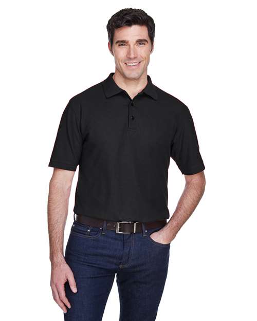 UltraClub 8540 Men's Whisper Piqué Polo - Black
