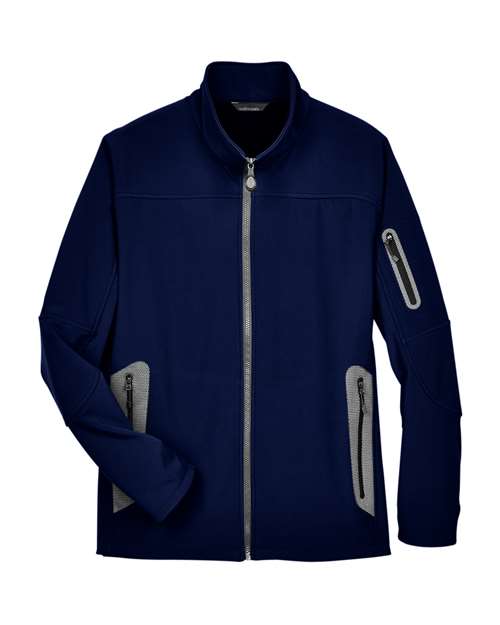 Load image into Gallery viewer, North End 88138 Men's Three Layer Fleece Bonded Shell Technical Jacket - Classic Navy
