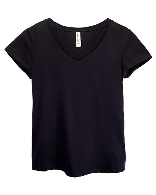 Threadfast Apparel 200RV Women's Ultimate CVC V-Neck T-Shirt - Black