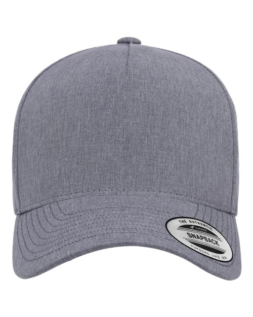 Load image into Gallery viewer, YP Classics 5389AP Five-Panel Snapback with Perforated Cap - Heather Grey
