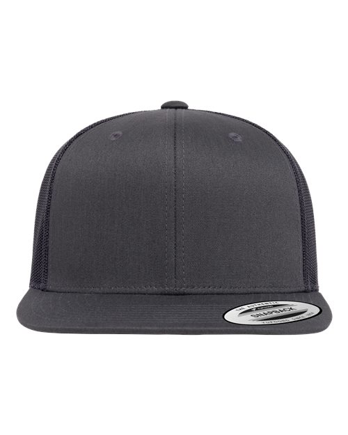 YP Classics 6609 Retro High Profile Trucker Cap - Charcoal