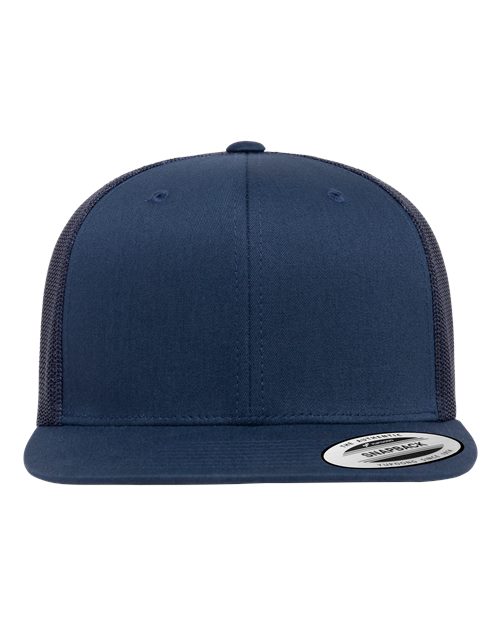 Load image into Gallery viewer, YP Classics 6609 Retro High Profile Trucker Cap - Navy
