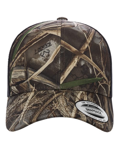 YP Classics 6606 Retro Trucker Cap - Realtree Max7/ Brown