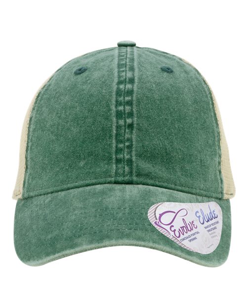 Load image into Gallery viewer, Infinity Her TESS Women's Washed Mesh-Back Cap - Jade/ Daisy/ Khaki
